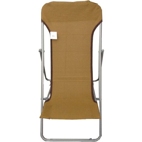 Gartenfreund Strand Liegestuhl aus Stahl 45x72x70h cm Farbe Beige