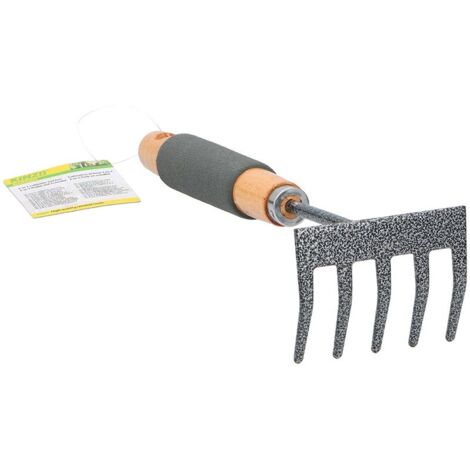 Gartengerät kinzo garden rake ergonomischer Griff Soft Grip 27 cm