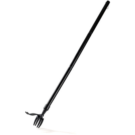 Gartenhacke, 100 cm, Steighacke und Spike-Rechen, 2-in-1, Edelstahl-Handhacke, Gartenwerkzeug, Steighacke mit einstellbarer Aktion zum Jäten/Auflockern von Erde