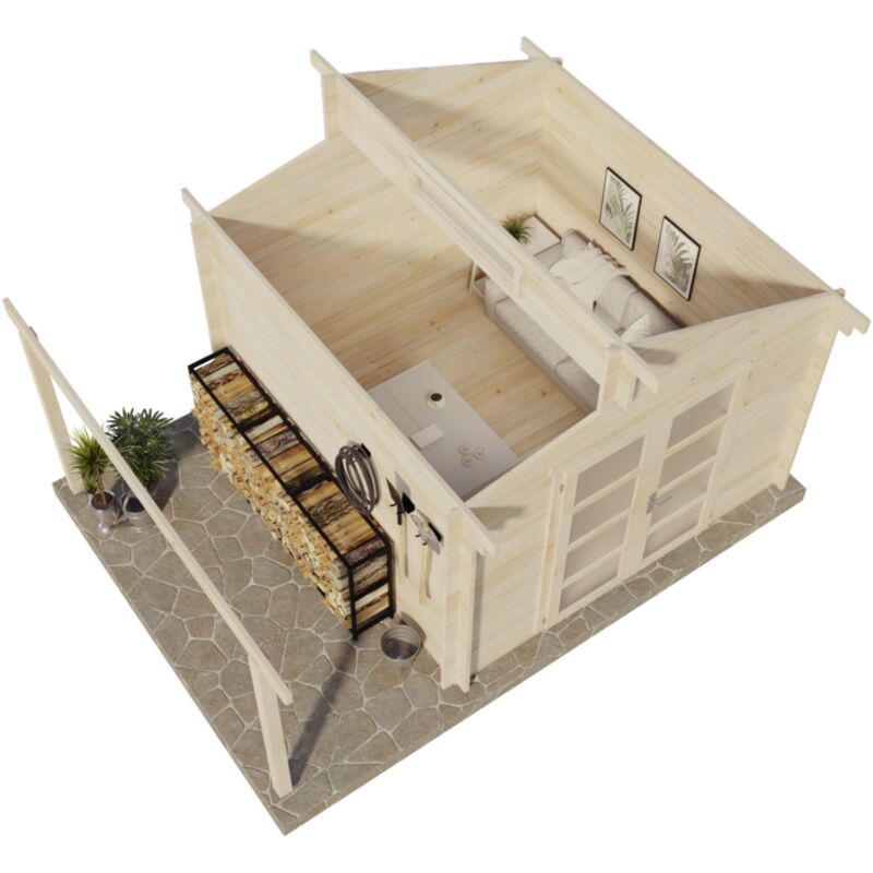 Gartenhaus Aktiva Mit Schleppdach Mit Impragnierung Ohne Schutz Impragnierung Mit Impragnierung Pinie Wandstarke 40 Mm Wandstarke L1 1 00051 6