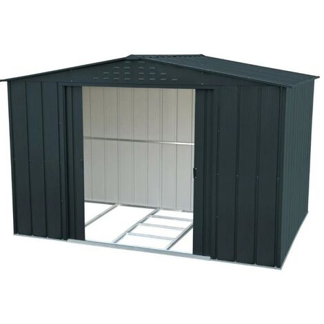 Gartenhaus aus Metall Top Shed 10' x 8' Duramax, 322 x 243 x 209 cm,Grau Anthrazit,von Ezooza