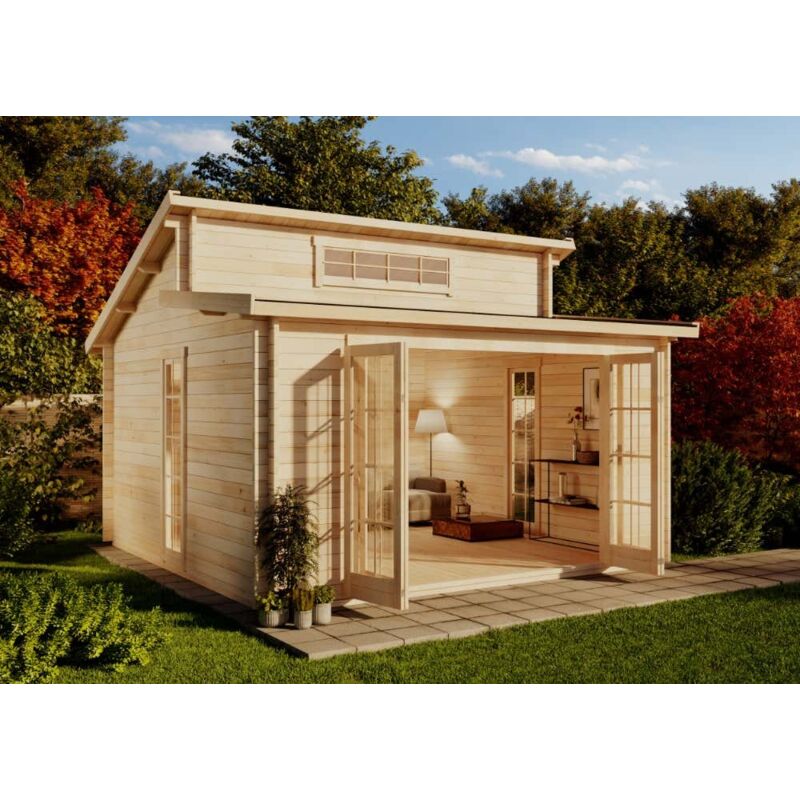 Gartenhaus Lausitz 40 Iso Mit Falttur Mit Impragnierung Impragnierung Ab Werk Farbton Pinie Kiefer L1 1 00307 1