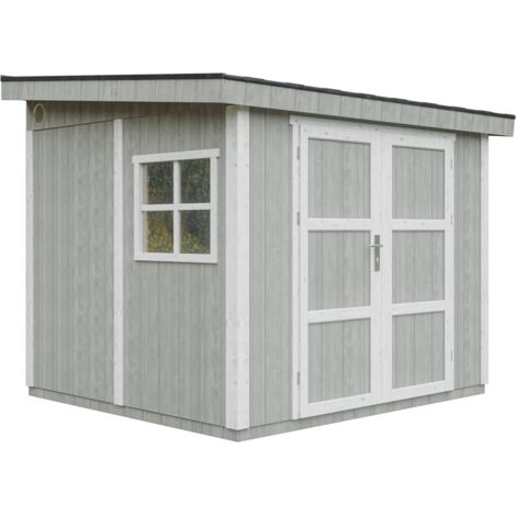Gartenhaus Premium Qualität 5,9 m² - H231x248x294 cm - Timbela M938-TUNDRA GREY