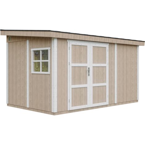 Gartenhaus Premium Qualität 8,68 m² - H231x248x412 cm - Timbela M939-TERRA BROWN