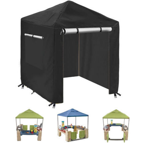 Gartenhausabdeckung für Kinder, Wasserdichte 210D Outdoor-Hülle, Winddichte Schutzabdeckung, 142x142x153cm, spitze Ecken