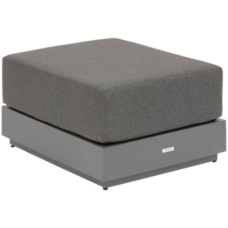 Gartenhocker ALLURE Graphit - Epoxidbeschichtetes Aluminium