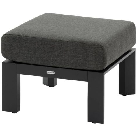 Gartenhocker Evasion Graphit Aluminium und Olefin - Hespéride
