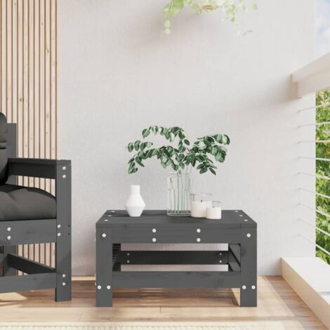 Gartenhocker Grau Massivholz Kiefer vidaXL