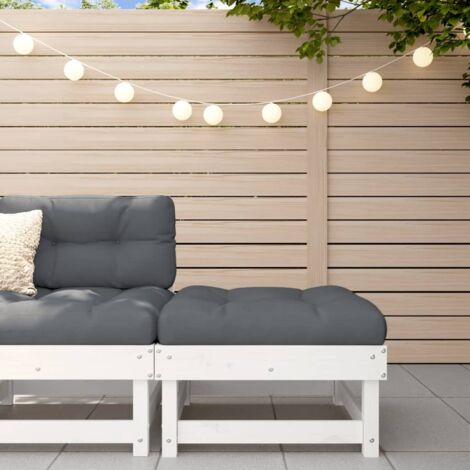 Gartenhocker Weiß Massivholz Kiefer vidaXL