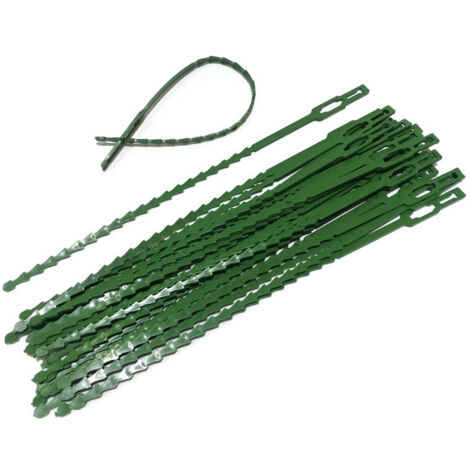 Gartenkabelbinder, grün, 30er-Packung, 23 cm, Mehrzweck-Kunststoff-Befestigungsbänder für Weinreben