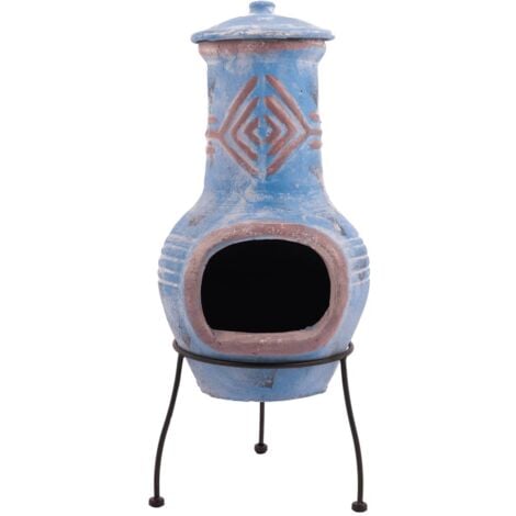 Gartenkamin Colima Ton Blau/Rot 86031 RedFire