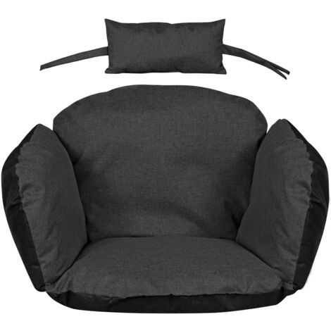 Gartenkissen 113x112 cm für Hängesessel Storchennest, wasserdicht, schwarz