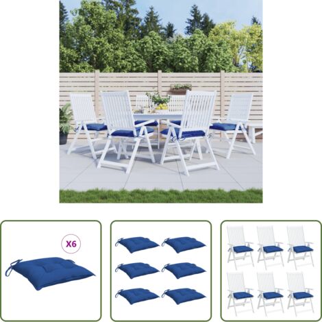 Gartenkissen -  Palettenkissen 6 Stk. Blau 50x50x7 cm Oxford-Gewebe