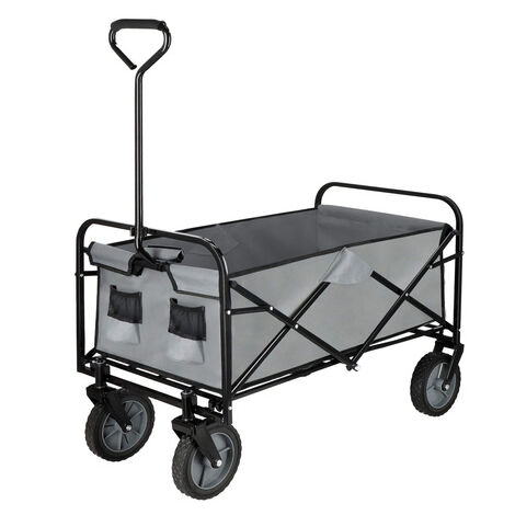 Gartenklappkarre, 80 kg, grau-schwarz