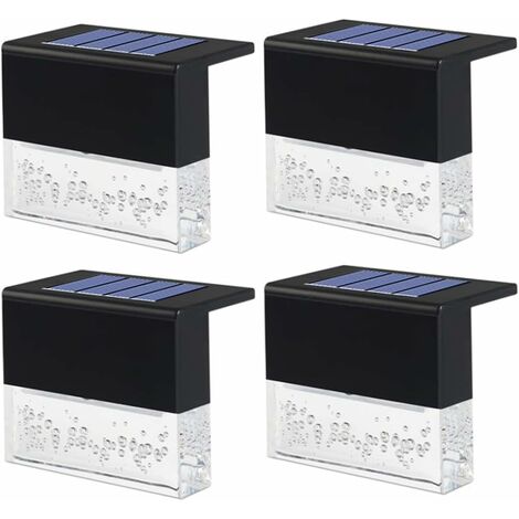 Gartenleuchten Solarleuchten, wasserdichte solarbetriebene Wandleuchten, LED-Solardeckleuchte, Treppenboden, Gartenzaunleuchte, LED-Solarleuchte