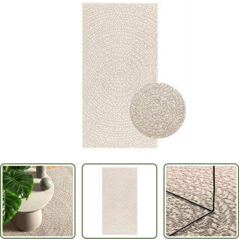 Gartenmatte -  Teppich ZIZUR Creme 60x110 cm Jute-Optik Indoor und Outdoor