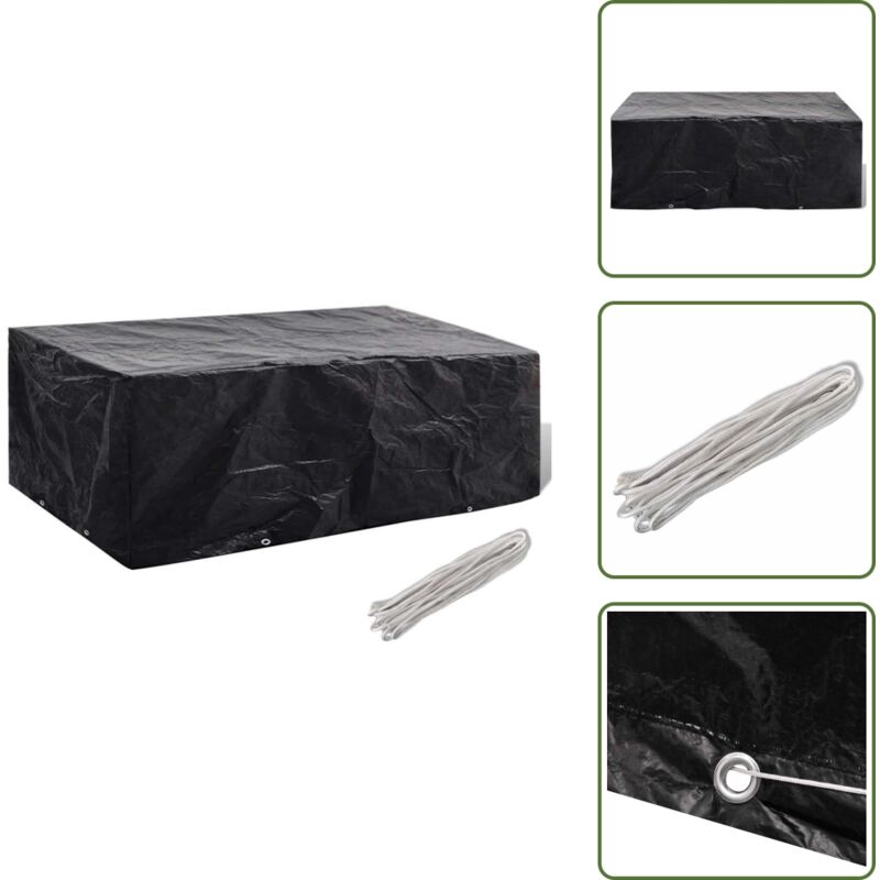Vidaxl - Gartenmöbel-Abdeckung 8 Ösen 200×160×70 Cm - Gartenmöbelschutzhülle - Rattan Möbel Abdecken - Gartenbank Abdeckung - Gartentisch