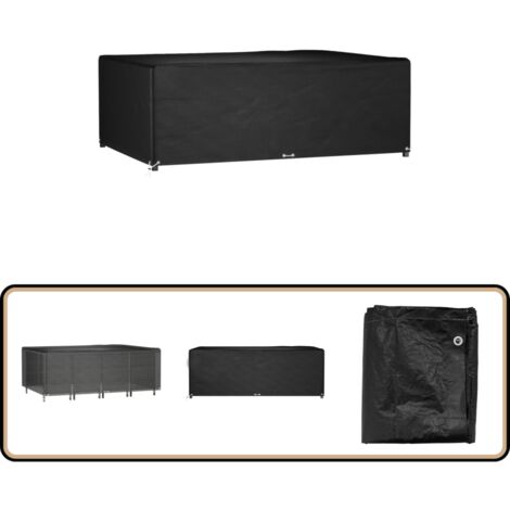 Gartenmöbel-Abdeckung 12 Ösen 240x180x80 cm Rechteckig - Gartenmöbelschutzhülle - Rattanmöbel Abdecken - Wetterfest - UV-beständig - Gartenmöbelabdeckung