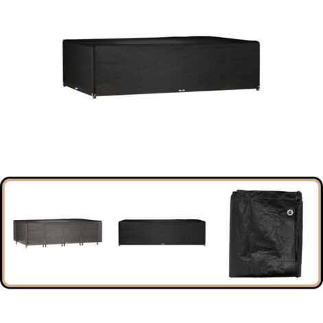 Gartenmöbel-Abdeckung 16 Ösen 325x205x90 cm Rechteckig - Gartenmöbelschutzhülle - Rattanmöbel Abdecken - Wetterfest - UV-beständig - Gartenmöbelabdeckung