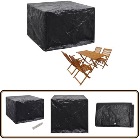Gartenmöbel-Abdeckung 8 Ösen 122x112x98 cm - Gartenmöbelschutzhülle - Gartendecke - Möbelüberdachung - Wetterfeste Überdachung - Gartenmöbel Abdecken