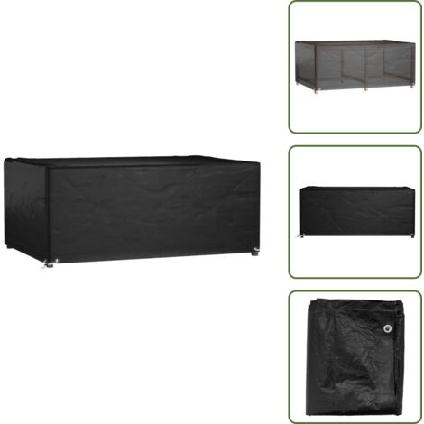 Gartenmöbel-Abdeckung 8 Ösen 180x122x75 cm Rechteckig - Gartendecke - Gartenmöbelschutz - Rattanmöbel Abdecken - Wetterfest - UV-beständig
