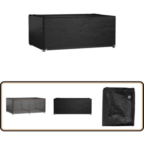 Gartenmöbel-Abdeckung 8 Ösen 180x122x75 cm Rechteckig - Gartendecke - Gartenmöbelschutz - Rattanmöbel Abdecken - Wetterfest - UV-beständig