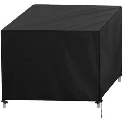 Gartenmöbel Abdeckung, Rechteckig 420D Schutzhülle Abdeckplane Abdeckhaube,Wasserdicht Wetterfest, für Gartentisch Stühle und Möbelsets - Schwarz - 210 x 110 x 70 cm LITZEE