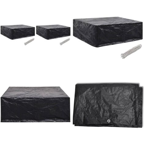 Gartenmöbel-Abdeckungen 2 Stk. 8 Ösen 250x210x90 cm - Gartenmöbel Abdeckung - Gartenmöbel Schutzhülle - Gartenmöbel Abdeckplane - Gartenmöbel Abdeckhaube - UV-Schutz - Home & Living