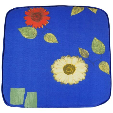 Gartenmöbel Auflagen Polster Kissen Gartenstuhl blau - Hocker 9e2