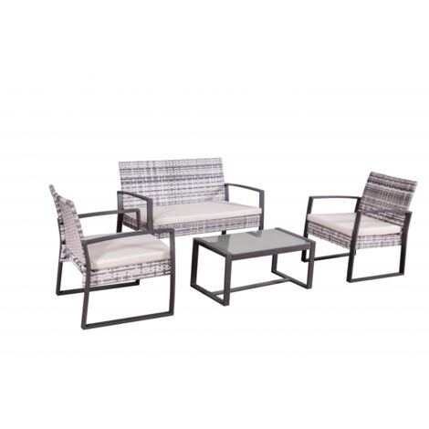 Gartenmöbel Lounge Set Salamanca in grau