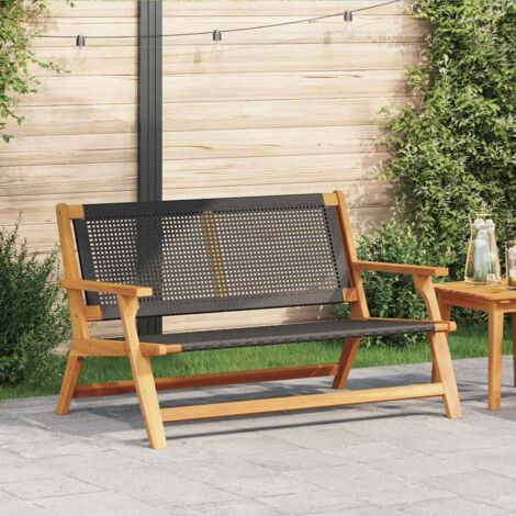 Gartenmöbel Schwarz 122 x 78 x 73cm Massivholz Akazie vidaXL