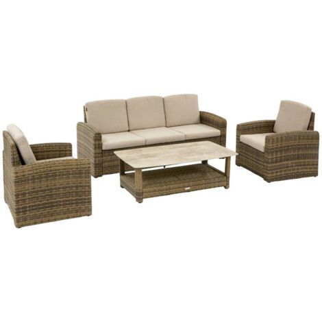 Gartenmöbel Selenim 5-Sitzer beige - Hespéride