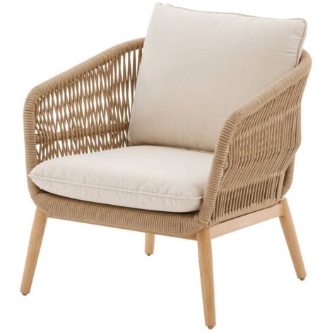 Gartenmöbel Sessel Orissa taupe Polyester und Stahl  - Hespéride