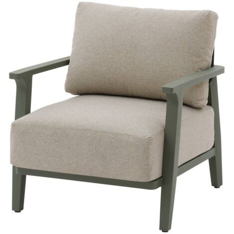 Gartenmöbel Sessel Pulpy Lorbeergrün Aluminium und Polyester - Hespéride
