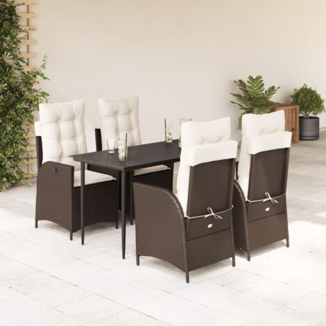 Gartenmöbel vidaxl 5 pcs garden dining set Poly Rattan