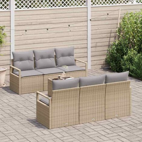 Gartenmöbel vidaxl 7 pcs sofa set UV-beständig und wetterfest