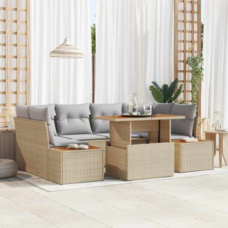 Gartenmöbel vidaxl 9-teilig modular UV-beständig