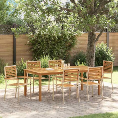 Gartenmöbel vidaxl garden dining set Akazienholz stapelbar wetterfest