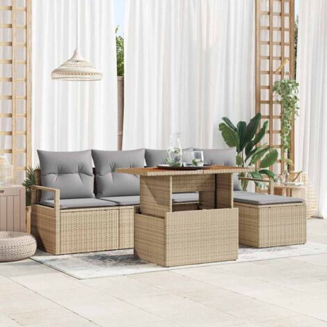 Gartenmöbel vidaxl garden dining set modular 6-teilig