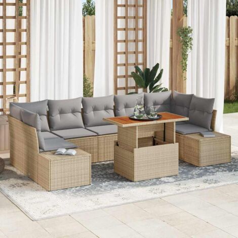 Gartenmöbel vidaxl garden dining set modular UV-beständig