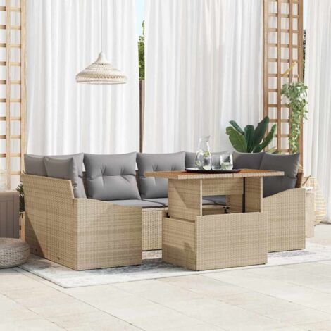 Gartenmöbel vidaxl garden dining set modular verstellbare Beine