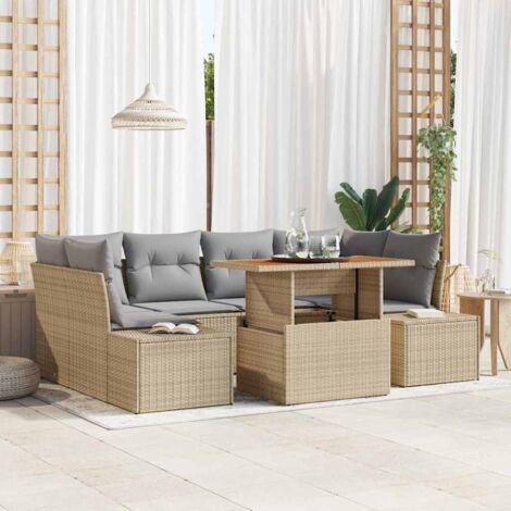 Gartenmöbel vidaxl garden dining set modular verstellbare Beine