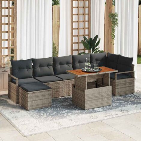 Gartenmöbel vidaxl garden dining set modular verstellbare Beine