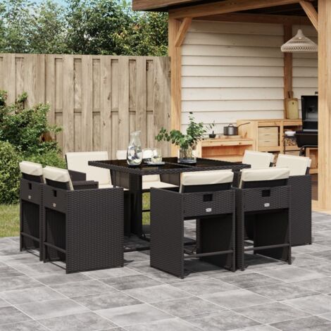 Gartenmöbel vidaxl garden dining set PE Rattan 9 Stück