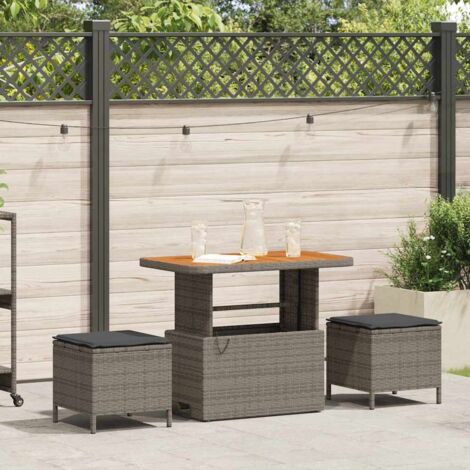 Gartenmöbel vidaxl garden dining set Poly Rattan 100x100 cm