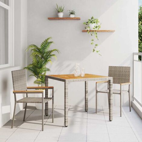 Gartenmöbel vidaxl garden dining set Poly-Rattan grau