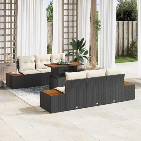 Gartenmöbel vidaxl garden dining set Polyrattan Stahl