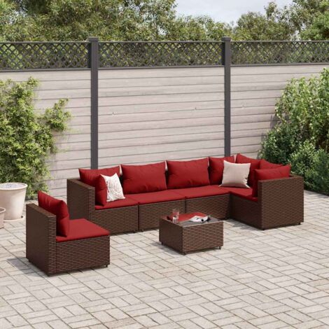 Gartenmöbel vidaxl garden lounge set Poly Rattan 7-teilig