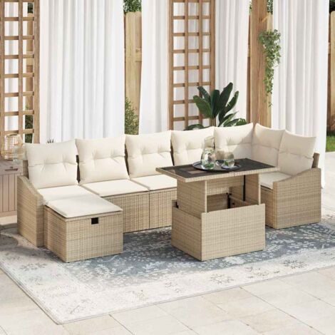 Gartenmöbel vidaxl garden sofa set modular Poly Rattan