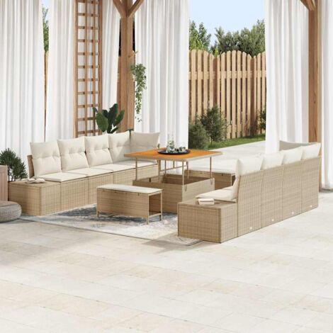 Gartenmöbel vidaxl garden sofa set modular UV-beständig